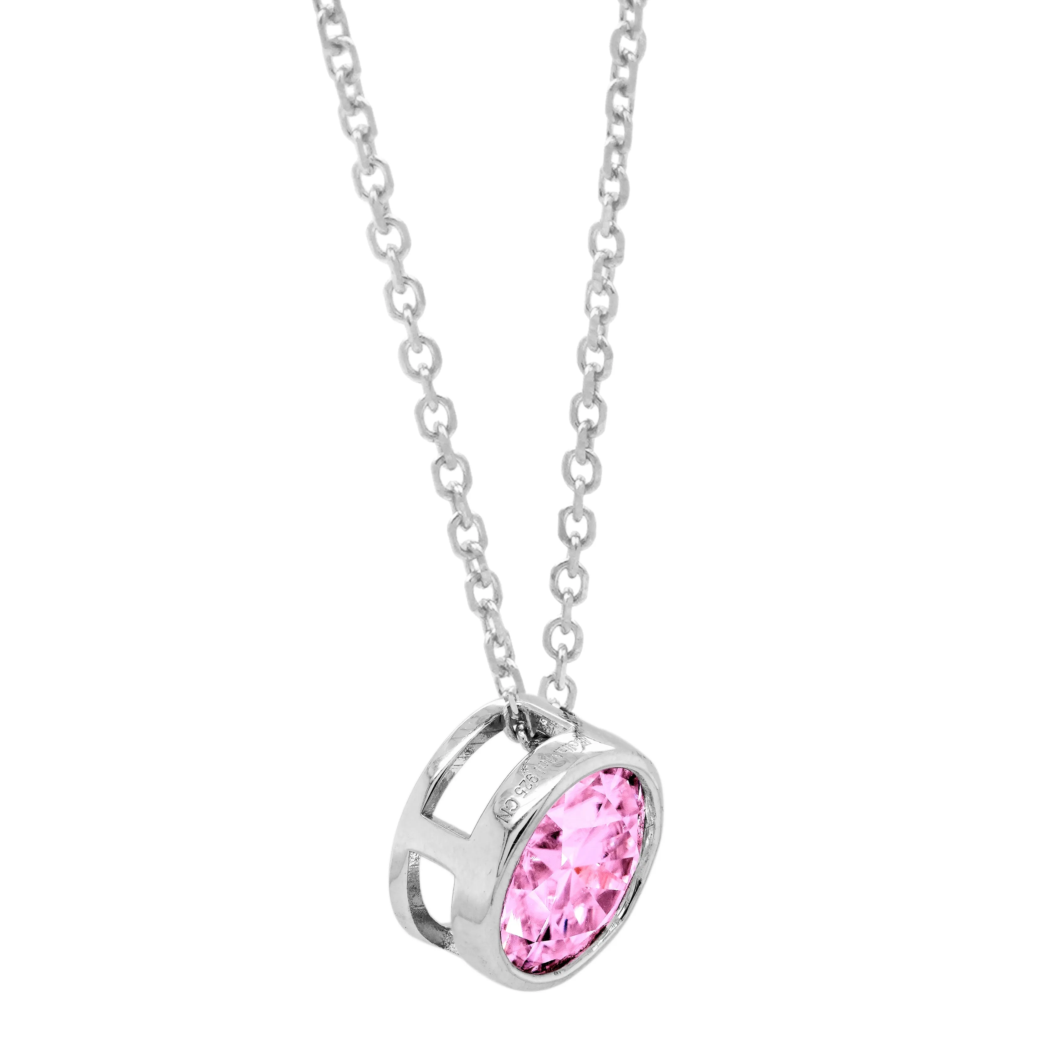 2.00 CTS DEW Moissanite Bezel Solitaire Necklace