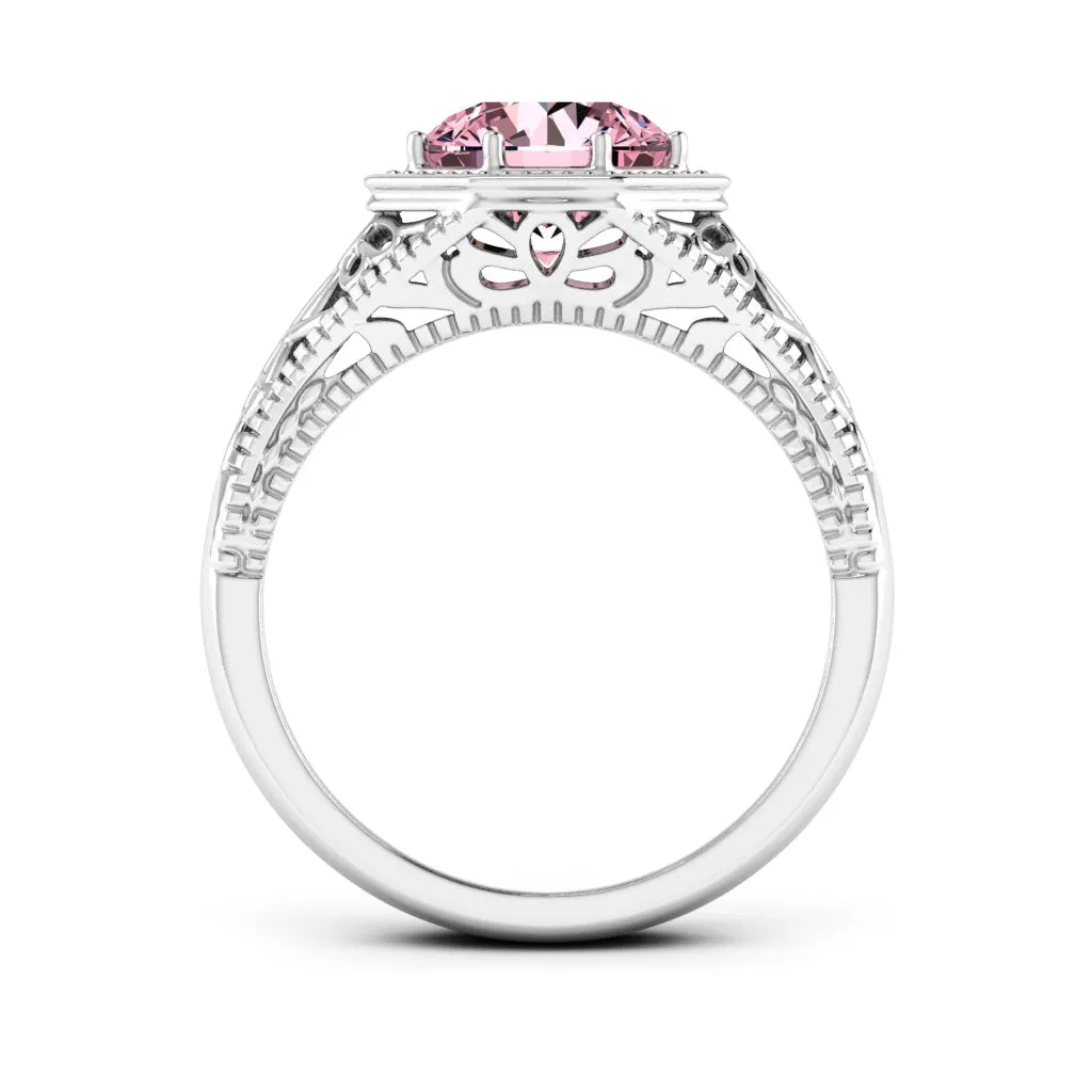 2.00 d.e.w cts 8mm Round Isabella Moissanite Ring