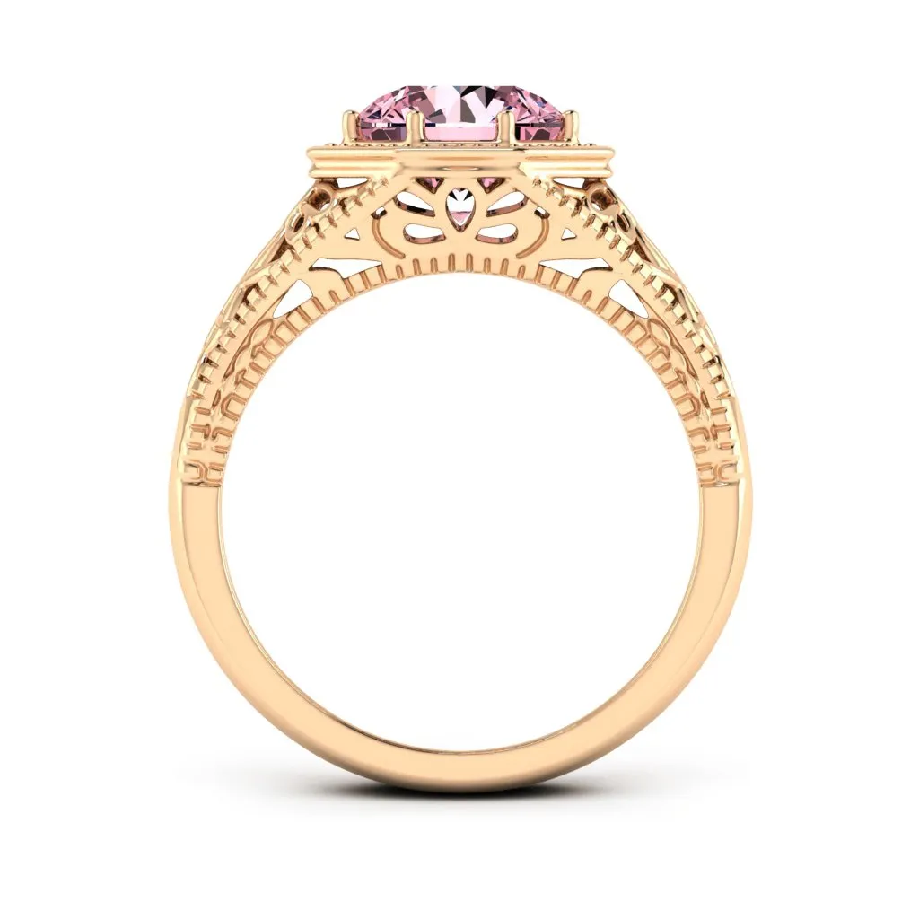 2.00 d.e.w cts 8mm Round Isabella Moissanite Ring