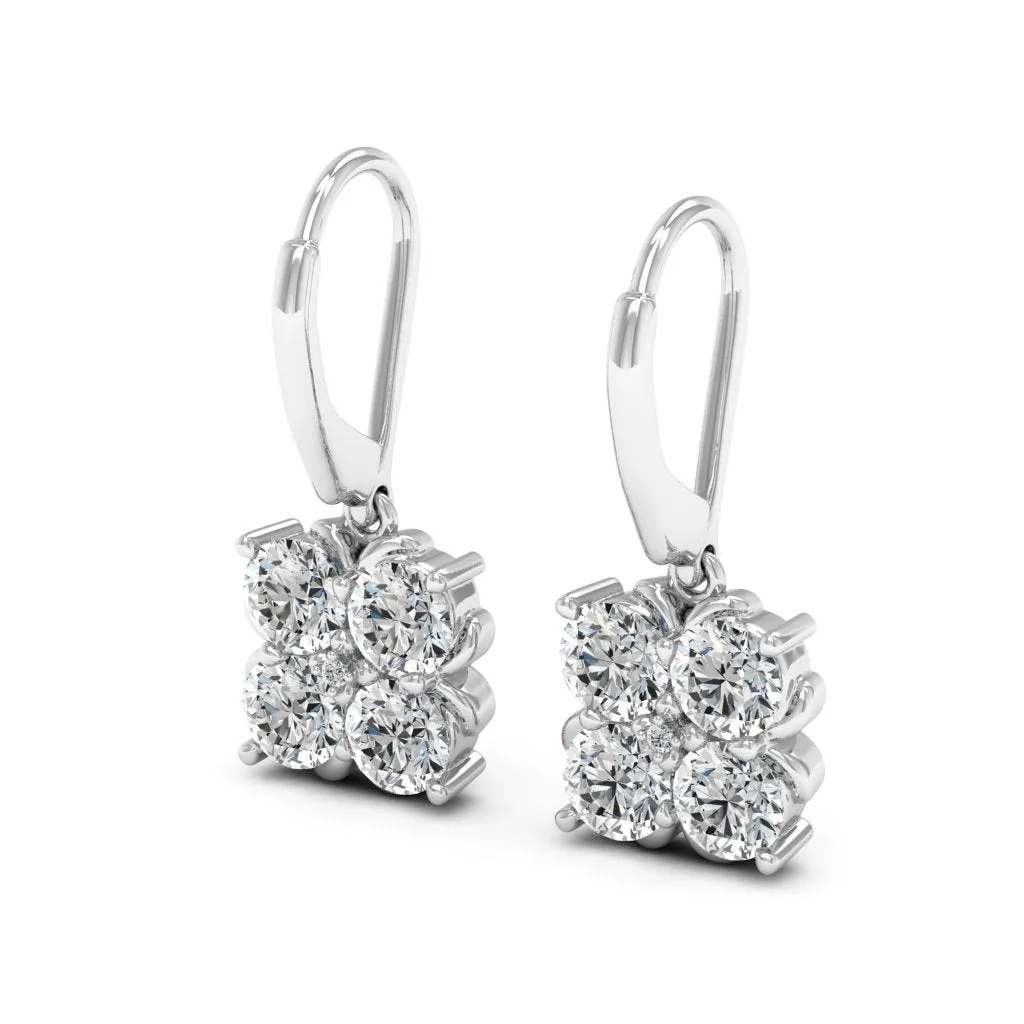 2.01 d.e.w cts Nova Moissanite Dangle Earrings
