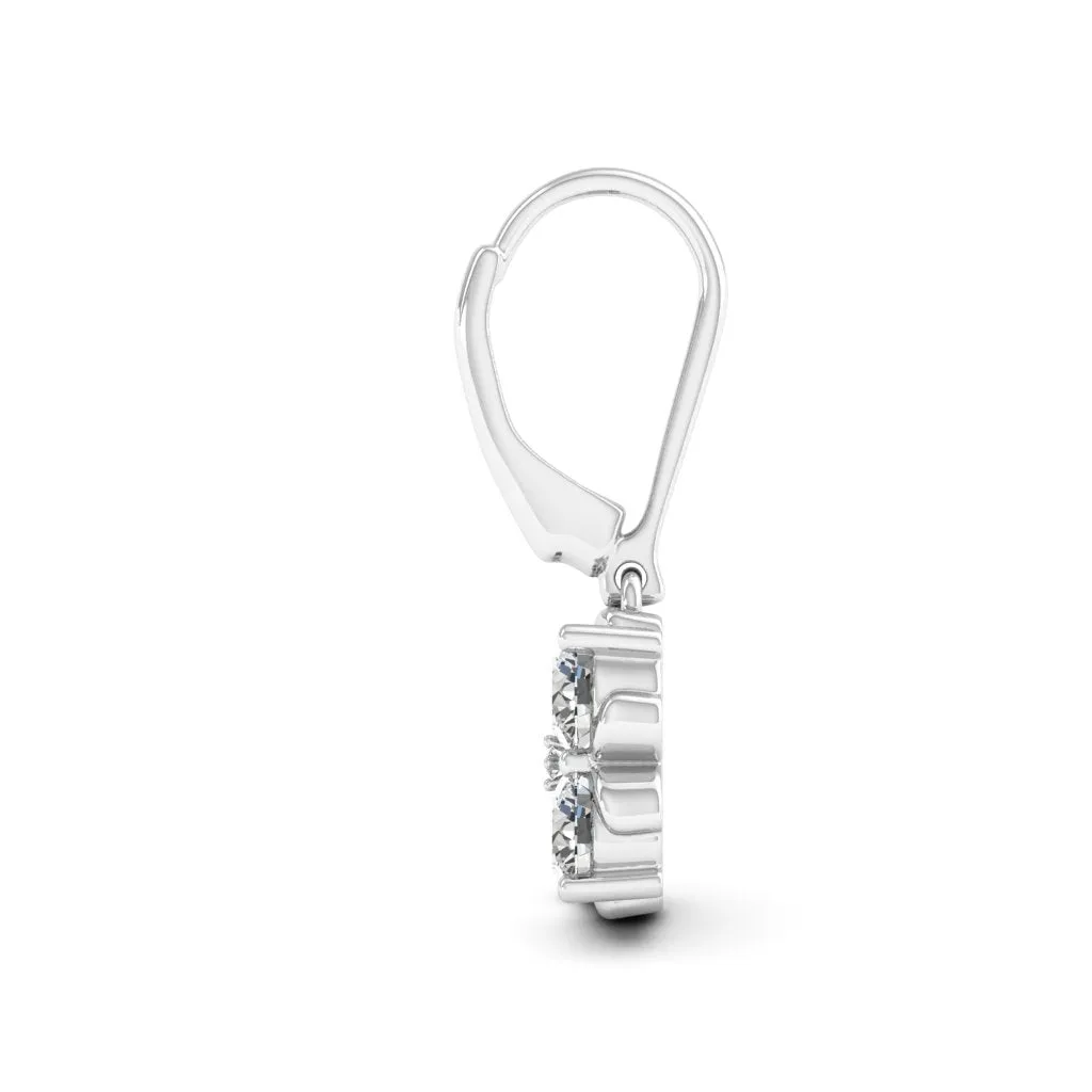 2.01 d.e.w cts Nova Moissanite Dangle Earrings