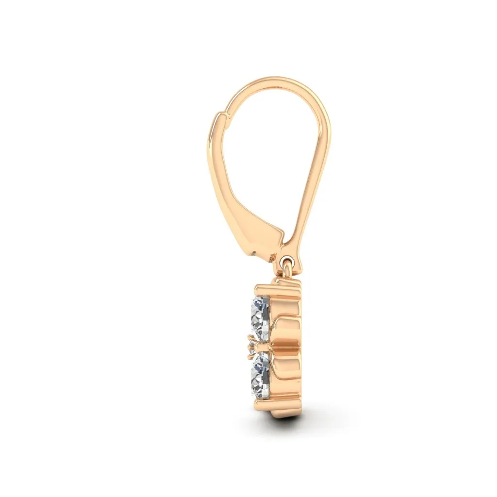 2.01 d.e.w cts Nova Moissanite Dangle Earrings