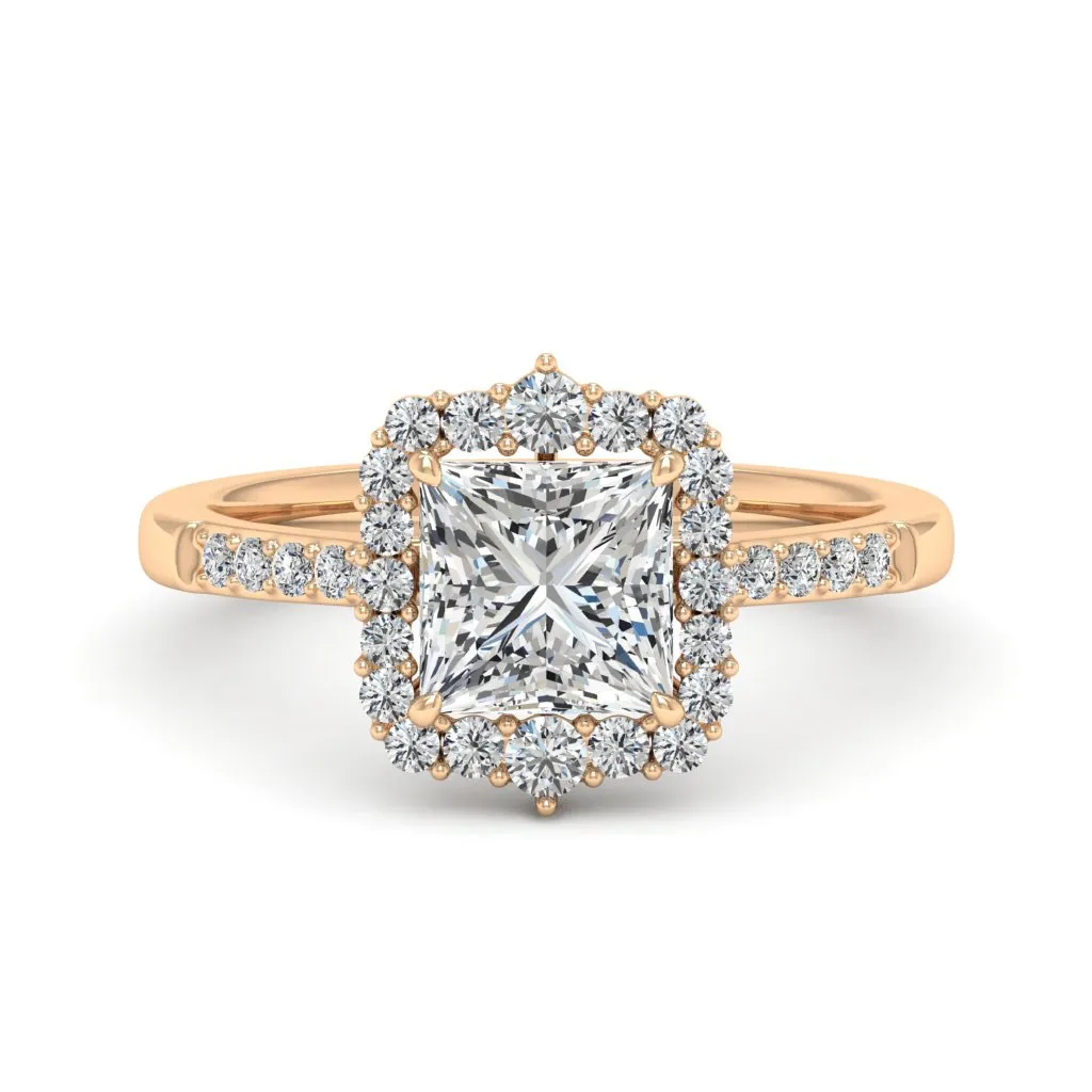 2.06 d.e.w cts Catherine Moissanite Ring