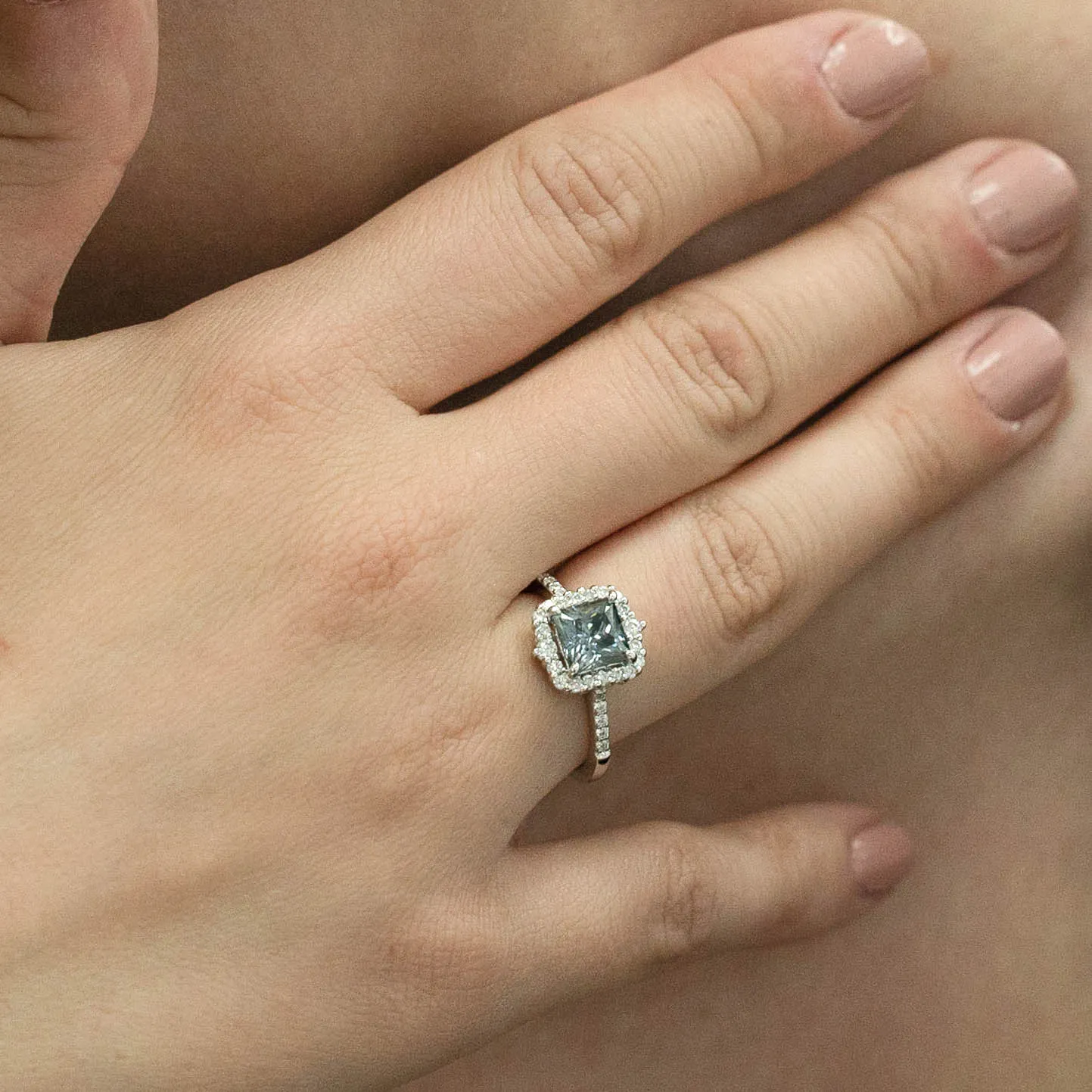 2.06 d.e.w cts Catherine Moissanite Ring