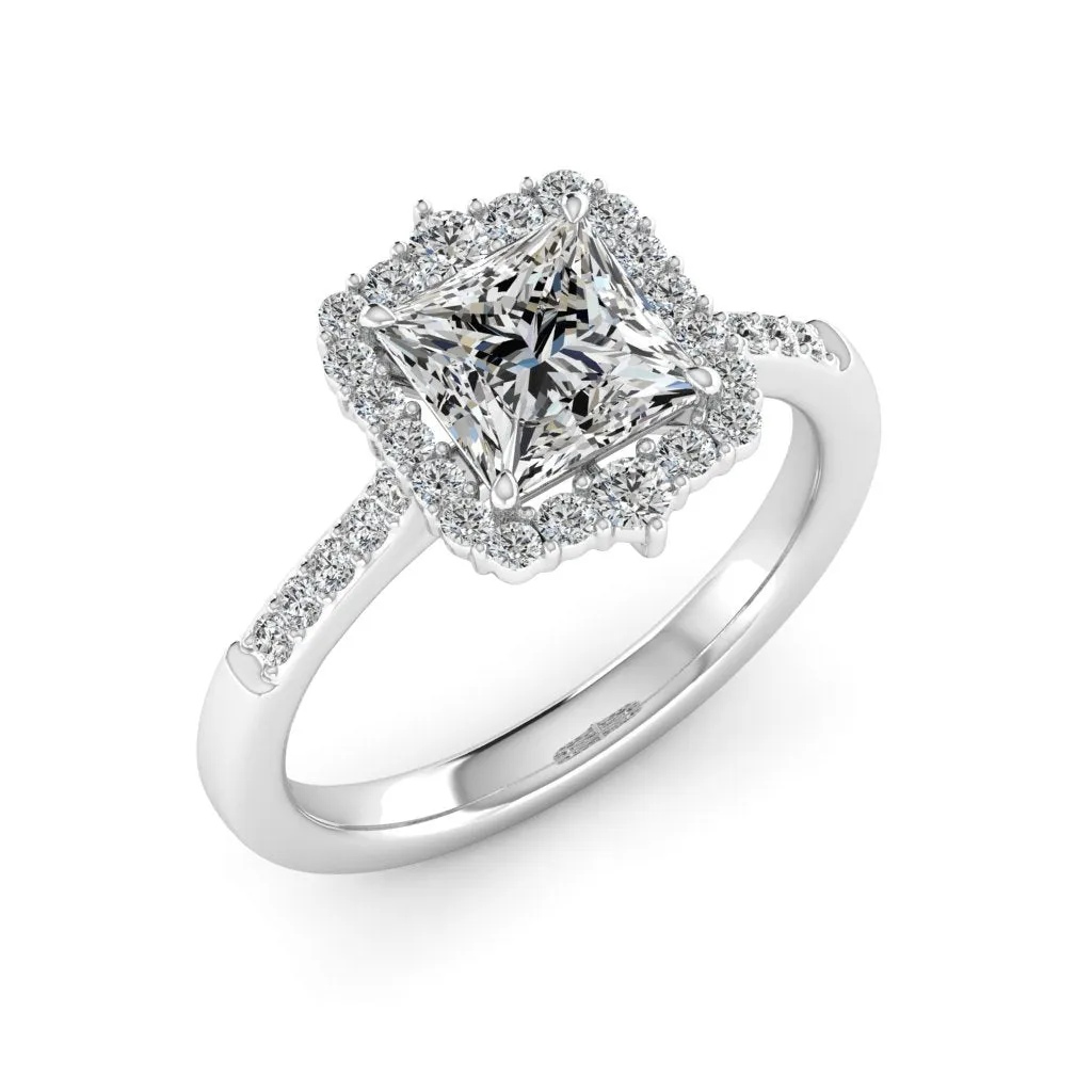 2.06 d.e.w cts Catherine Moissanite Ring