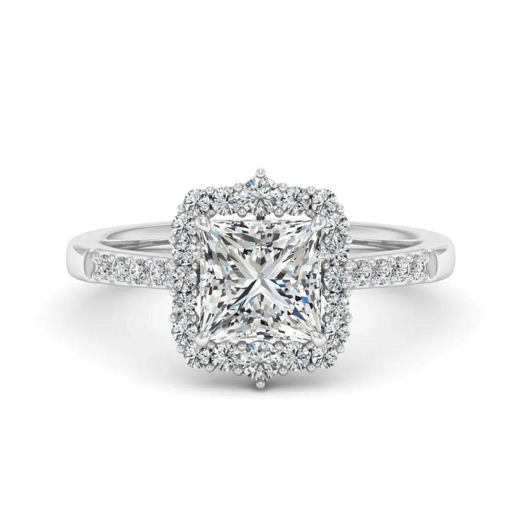 2.06 d.e.w cts Catherine Moissanite Ring
