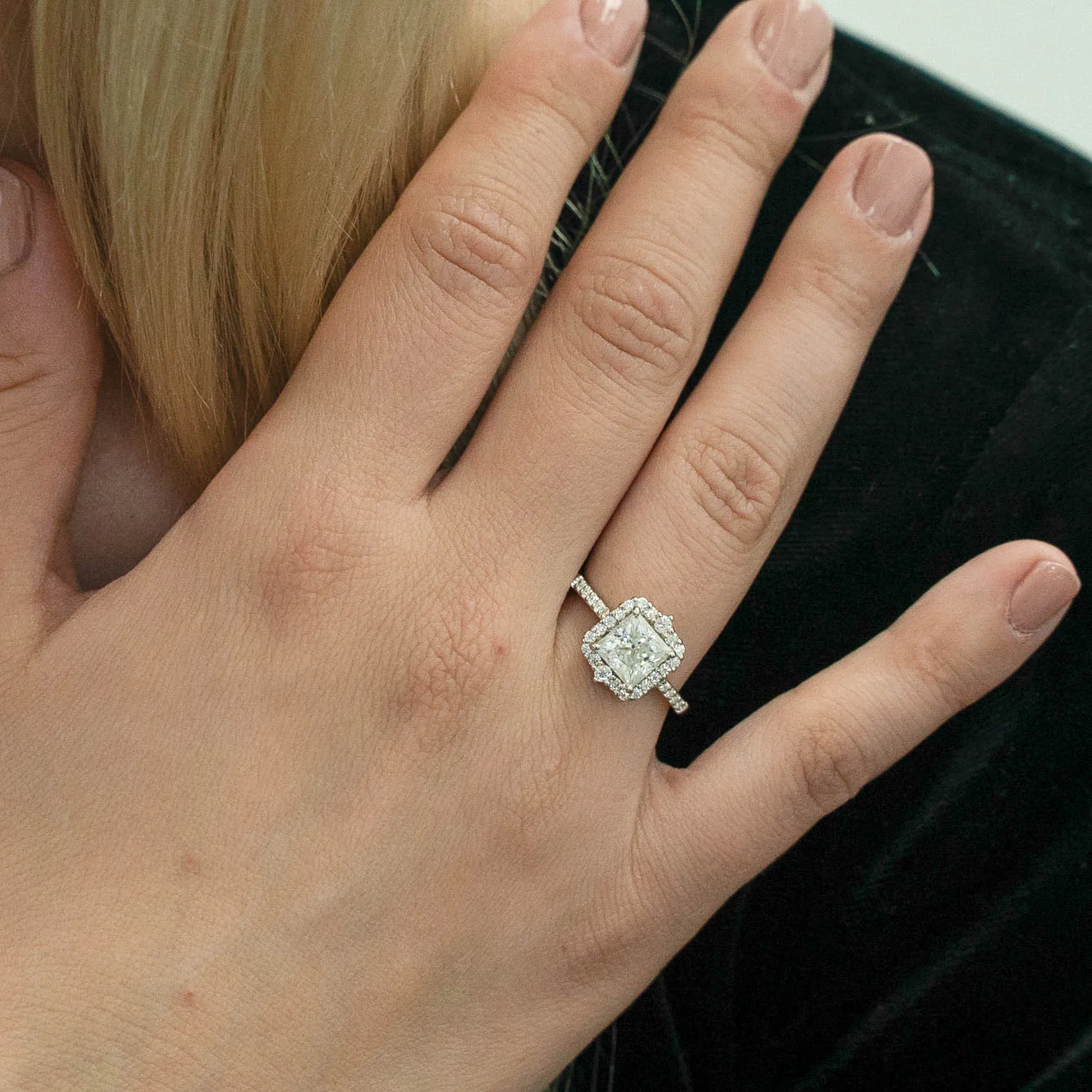 2.06 d.e.w cts Catherine Moissanite Ring