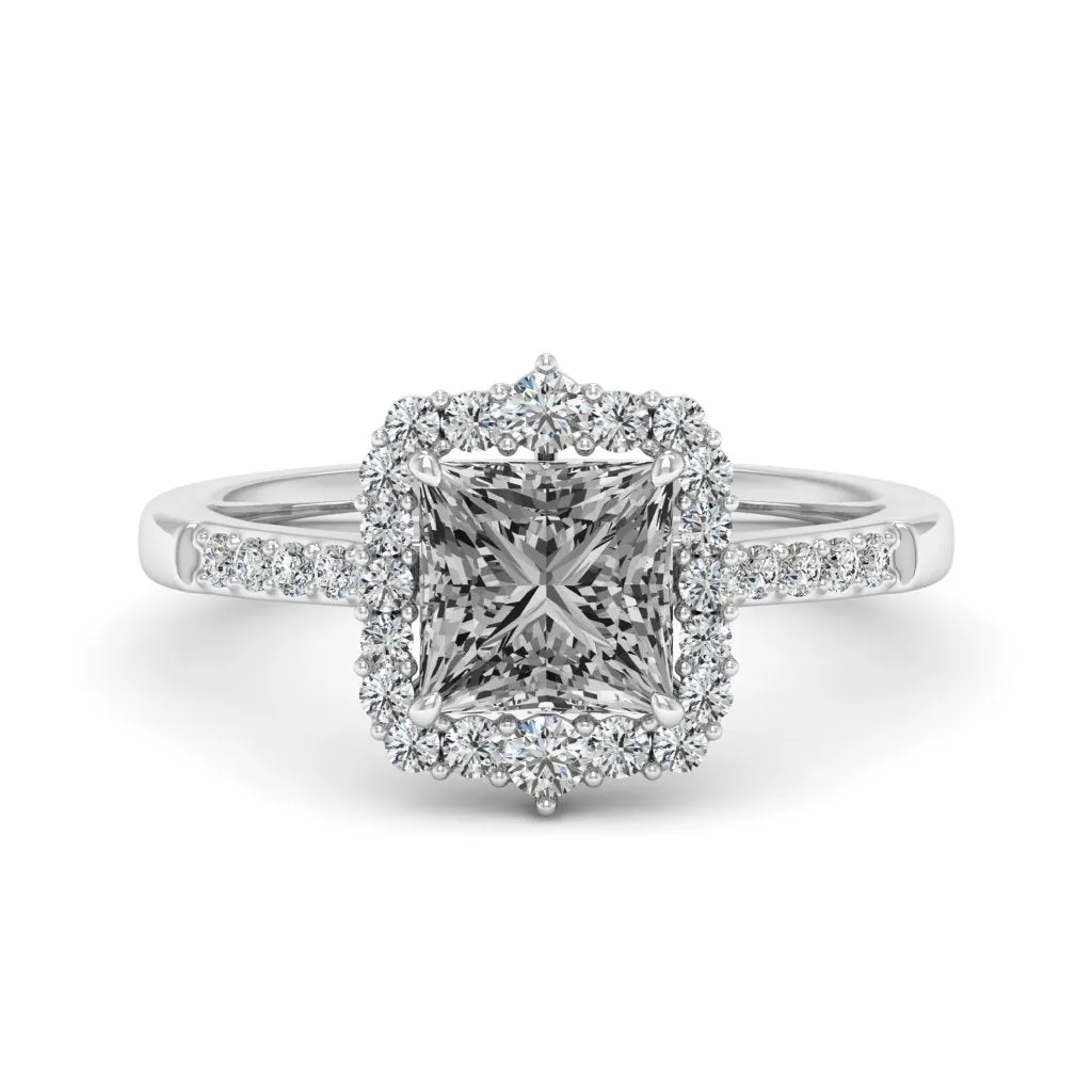 2.06 d.e.w cts Catherine Moissanite Ring
