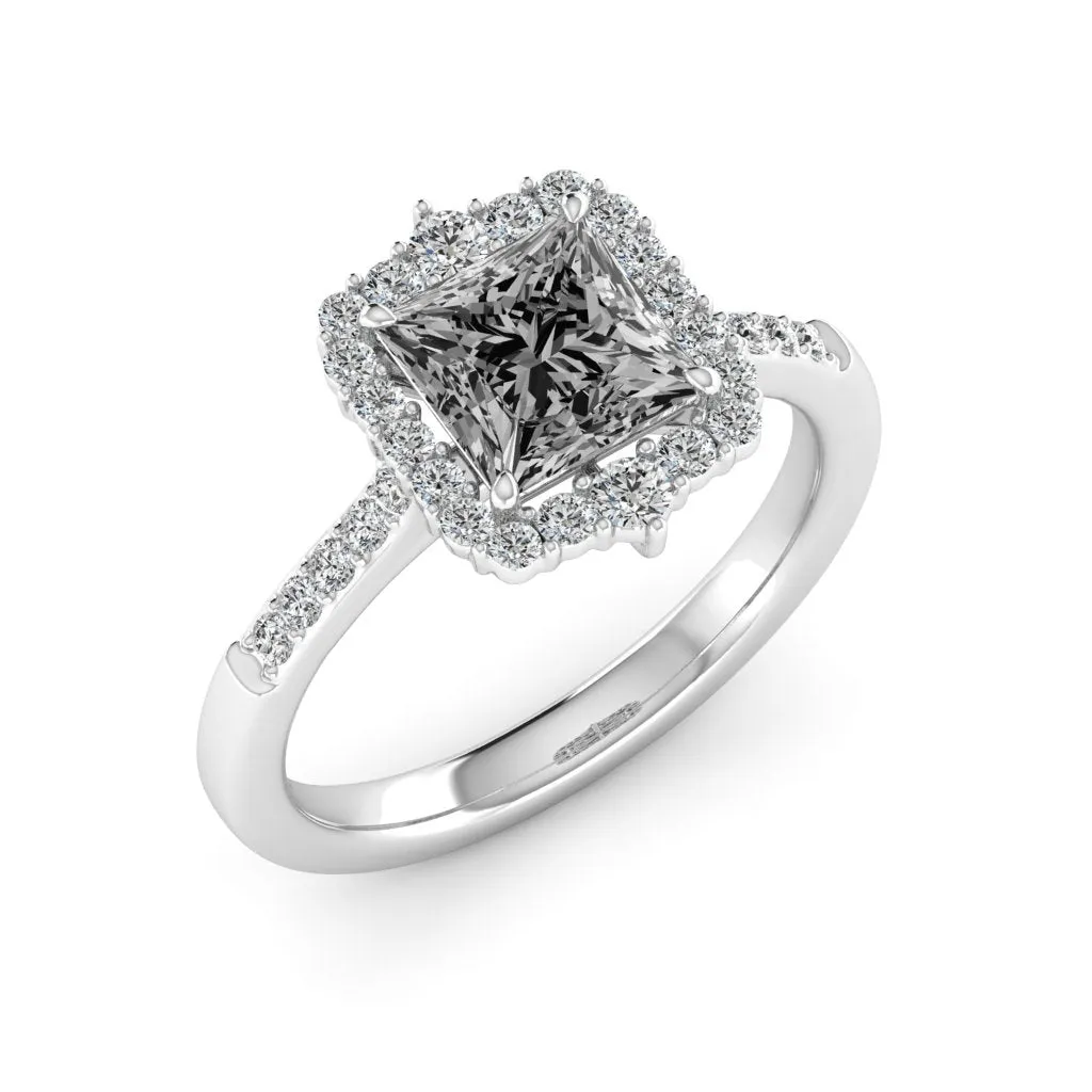 2.06 d.e.w cts Catherine Moissanite Ring
