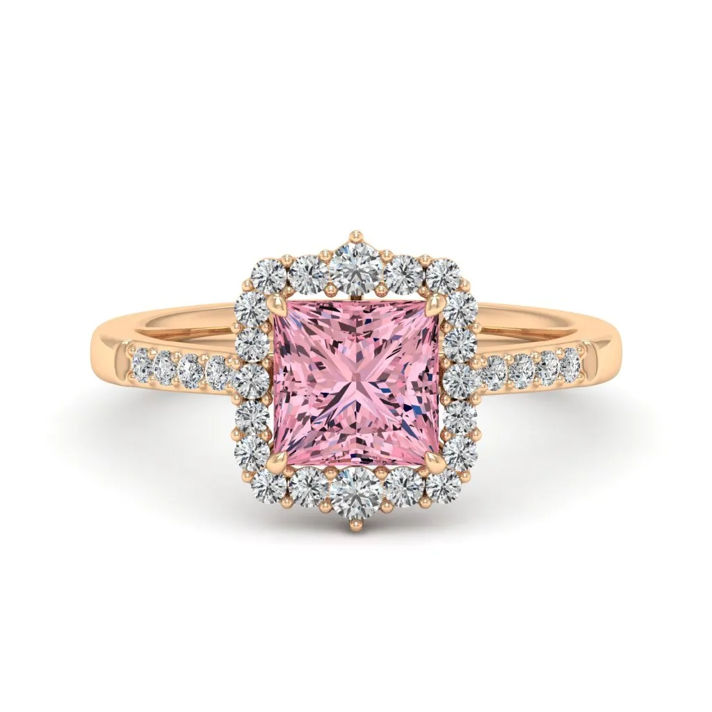 2.06 d.e.w cts Catherine Moissanite Ring