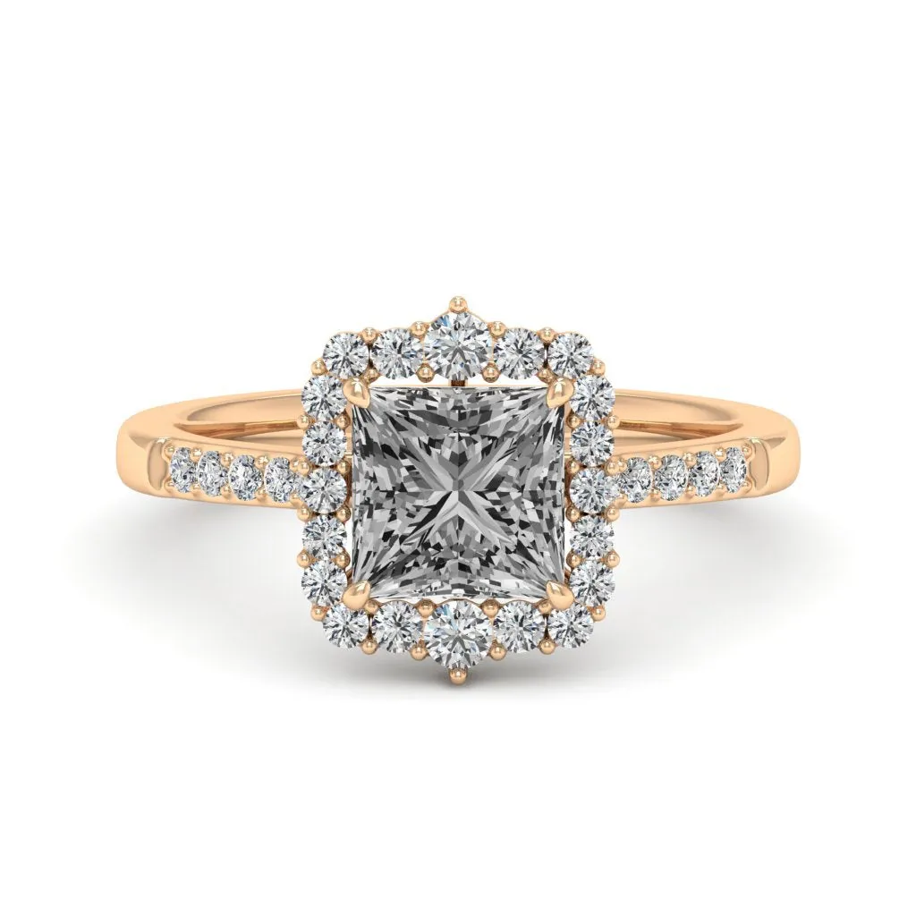 2.06 d.e.w cts Catherine Moissanite Ring