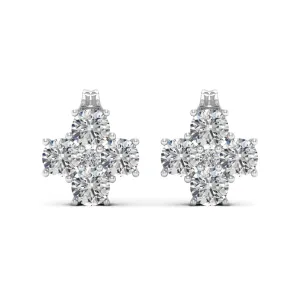 2.12 d.e.w cts Donna Moissanite Stud Earrings