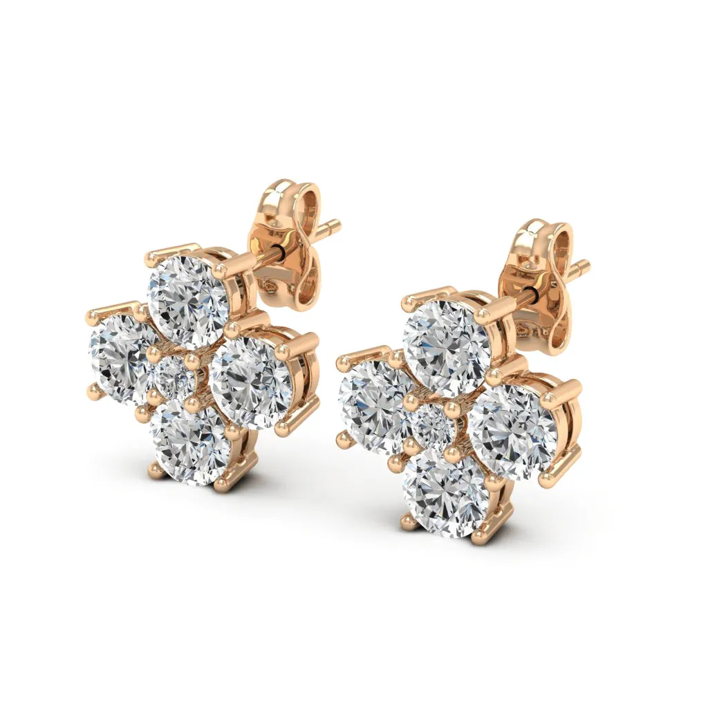 2.12 d.e.w cts Donna Moissanite Stud Earrings