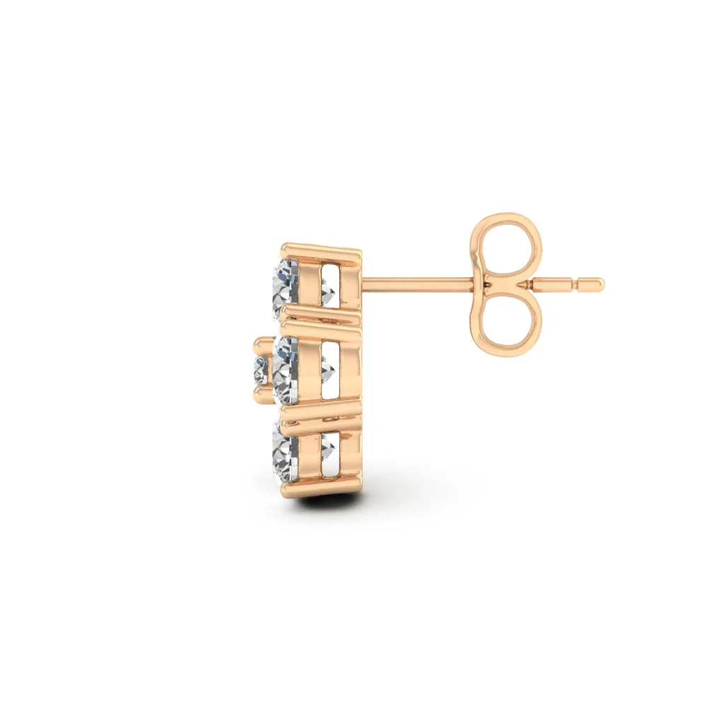 2.12 d.e.w cts Donna Moissanite Stud Earrings