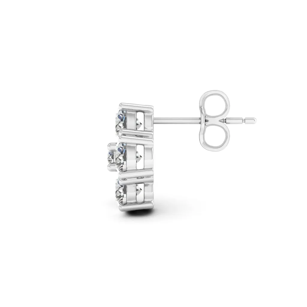 2.12 d.e.w cts Donna Moissanite Stud Earrings