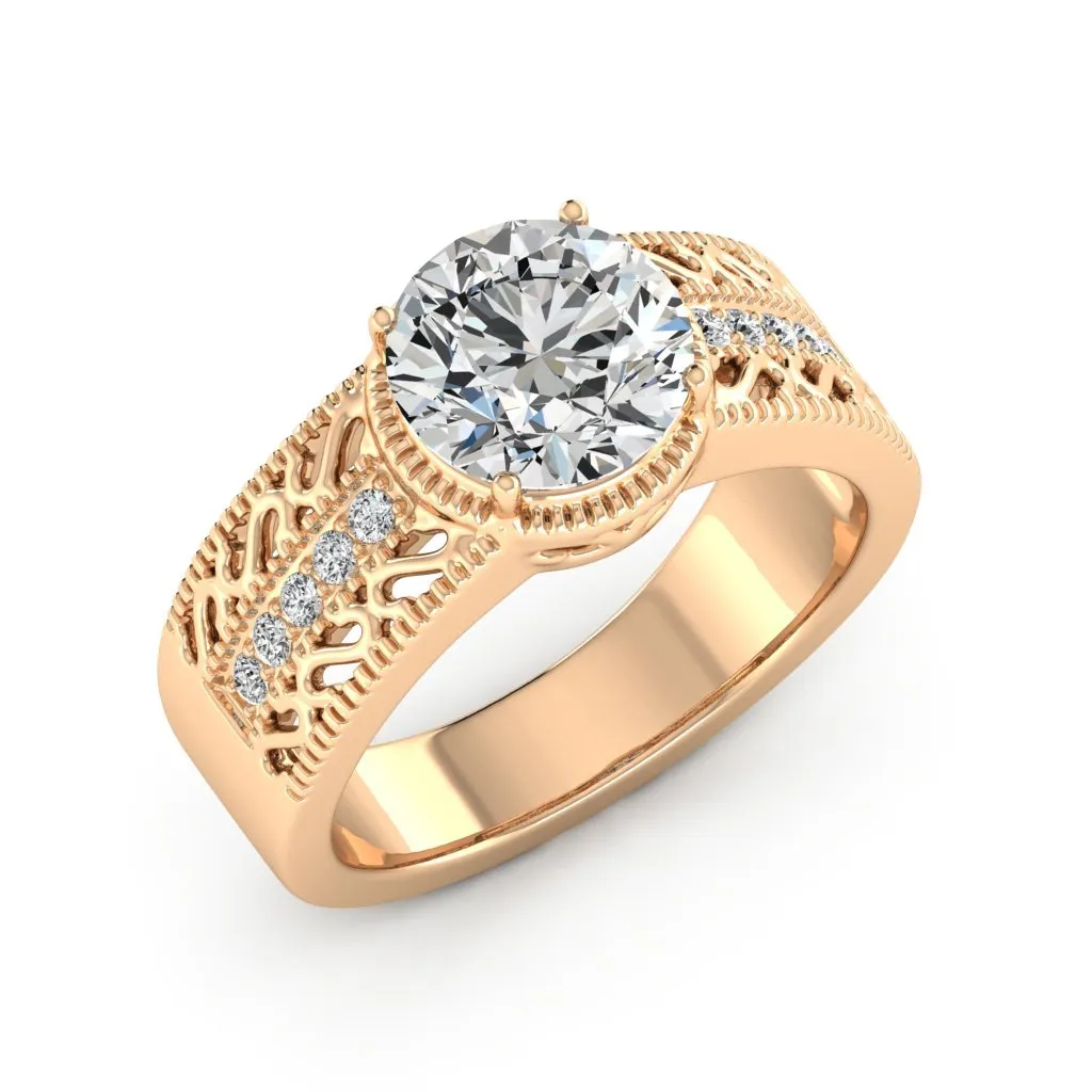 2.15 d.e.w cst Laryssa Moissanite Ring