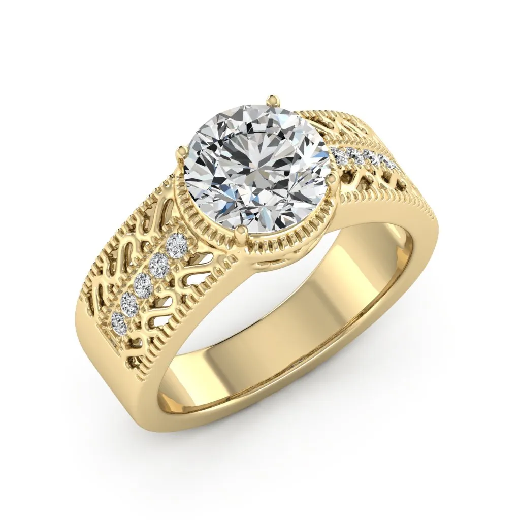 2.15 d.e.w cst Laryssa Moissanite Ring