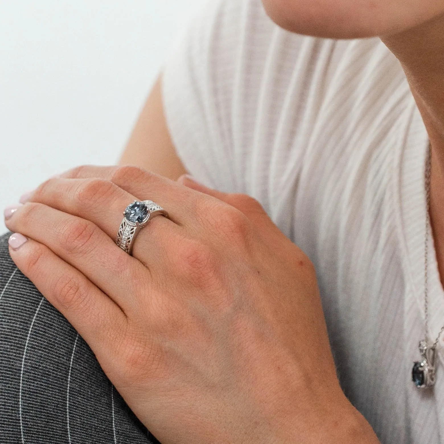 2.15 d.e.w cst Laryssa Moissanite Ring