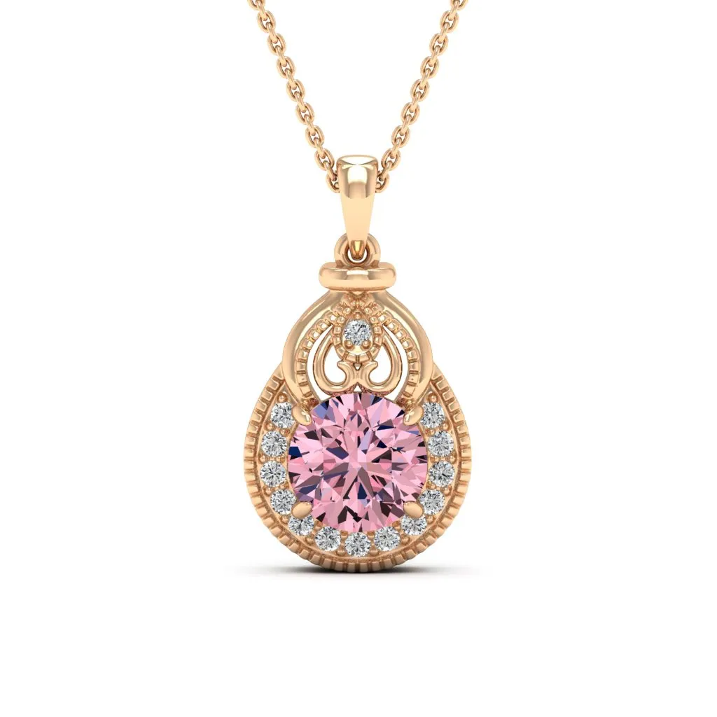2.21 d.e.w cts Sophia Moissanite Necklace