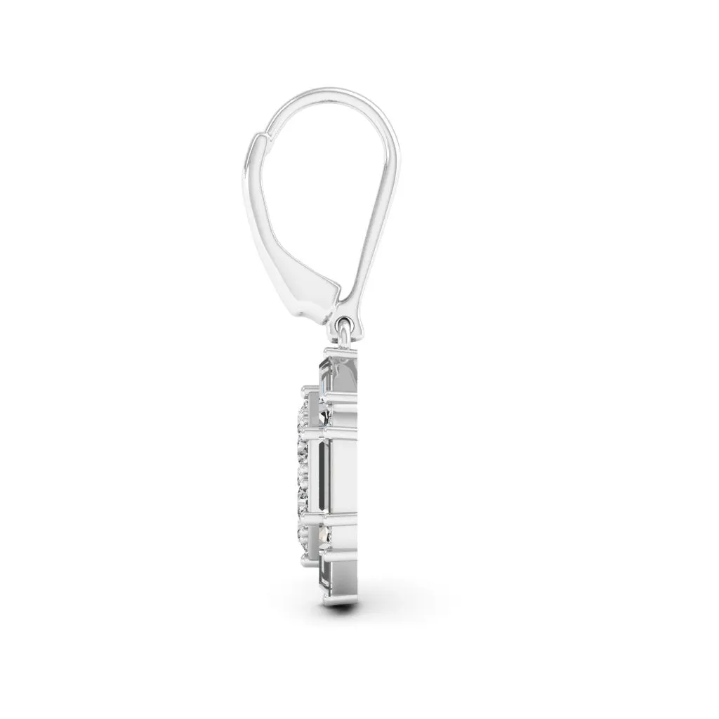 2.34 d.e.w cts Estella Moissanite Dangle Earrings
