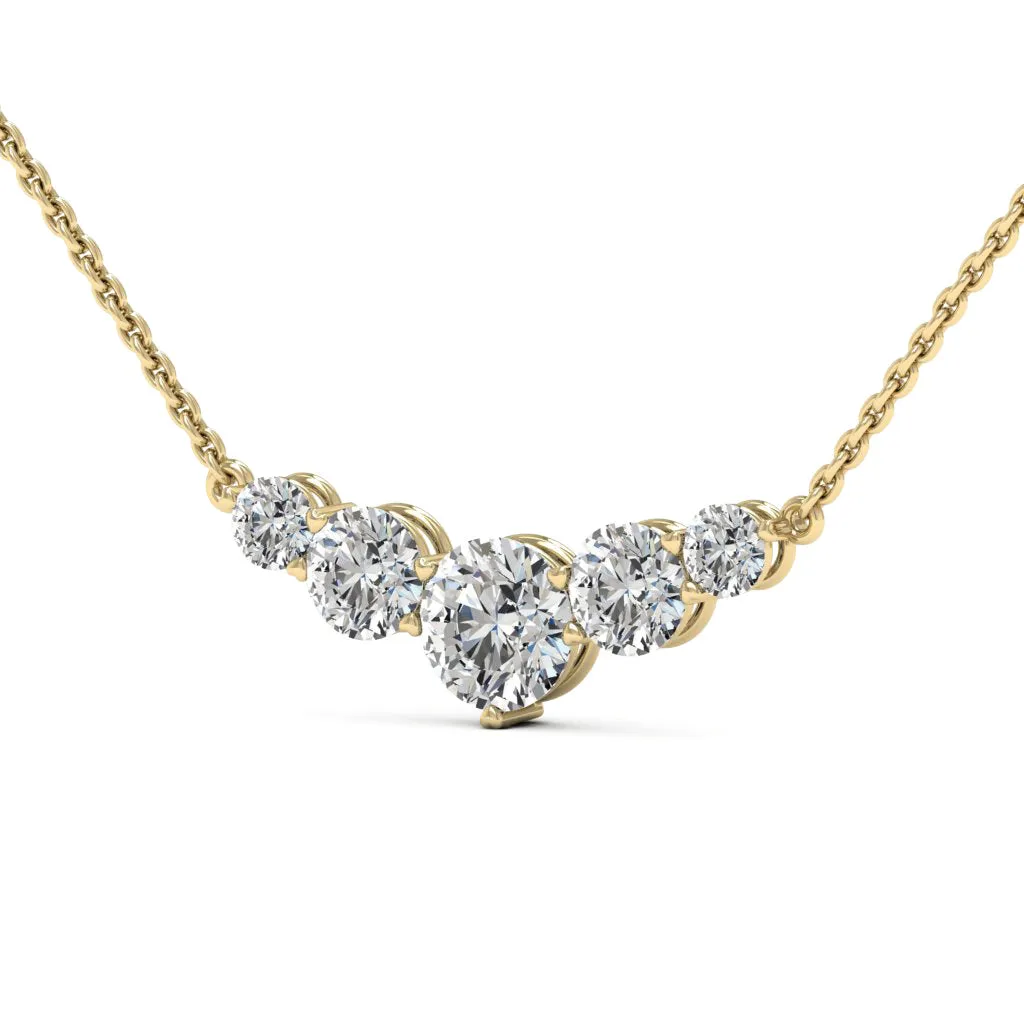 2.40 d.e.w cts Moissanite Necklace