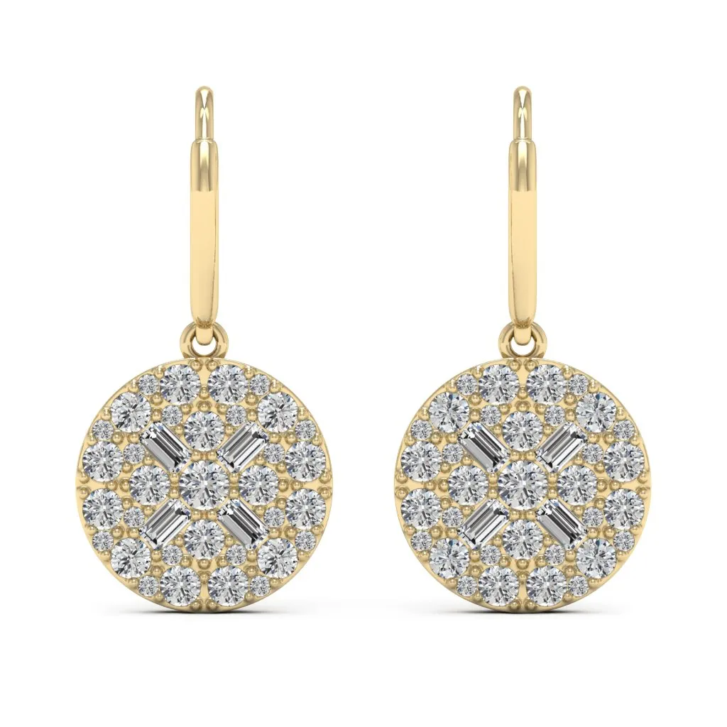 2.49 d.e.w cts Ophelia Moissanite Dangle Earrings