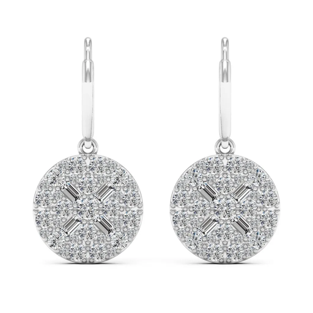 2.49 d.e.w cts Ophelia Moissanite Dangle Earrings