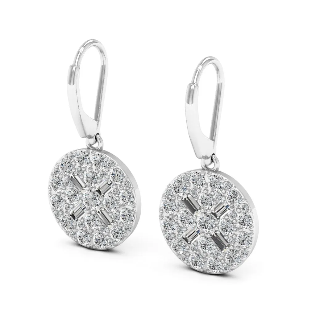 2.49 d.e.w cts Ophelia Moissanite Dangle Earrings