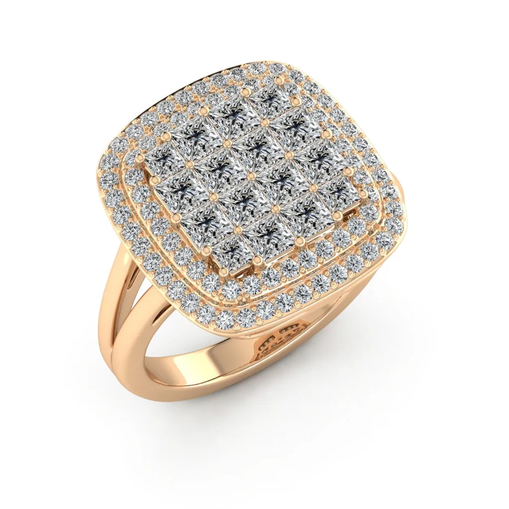 2.57 d.e.w Moissanite Ring