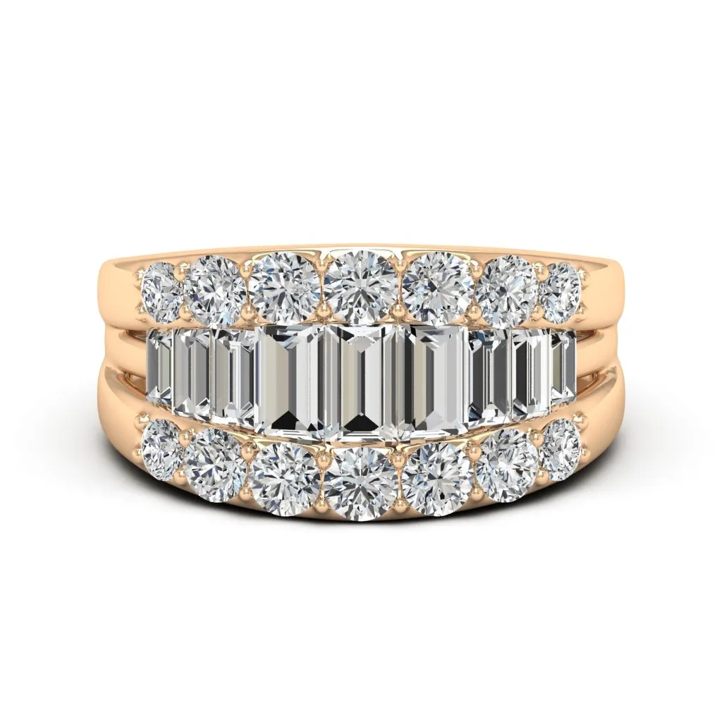 2.92 d.e.w. cts Juno Moissanite Ring