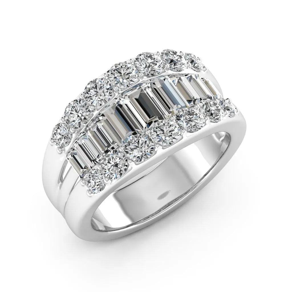 2.92 d.e.w. cts Juno Moissanite Ring