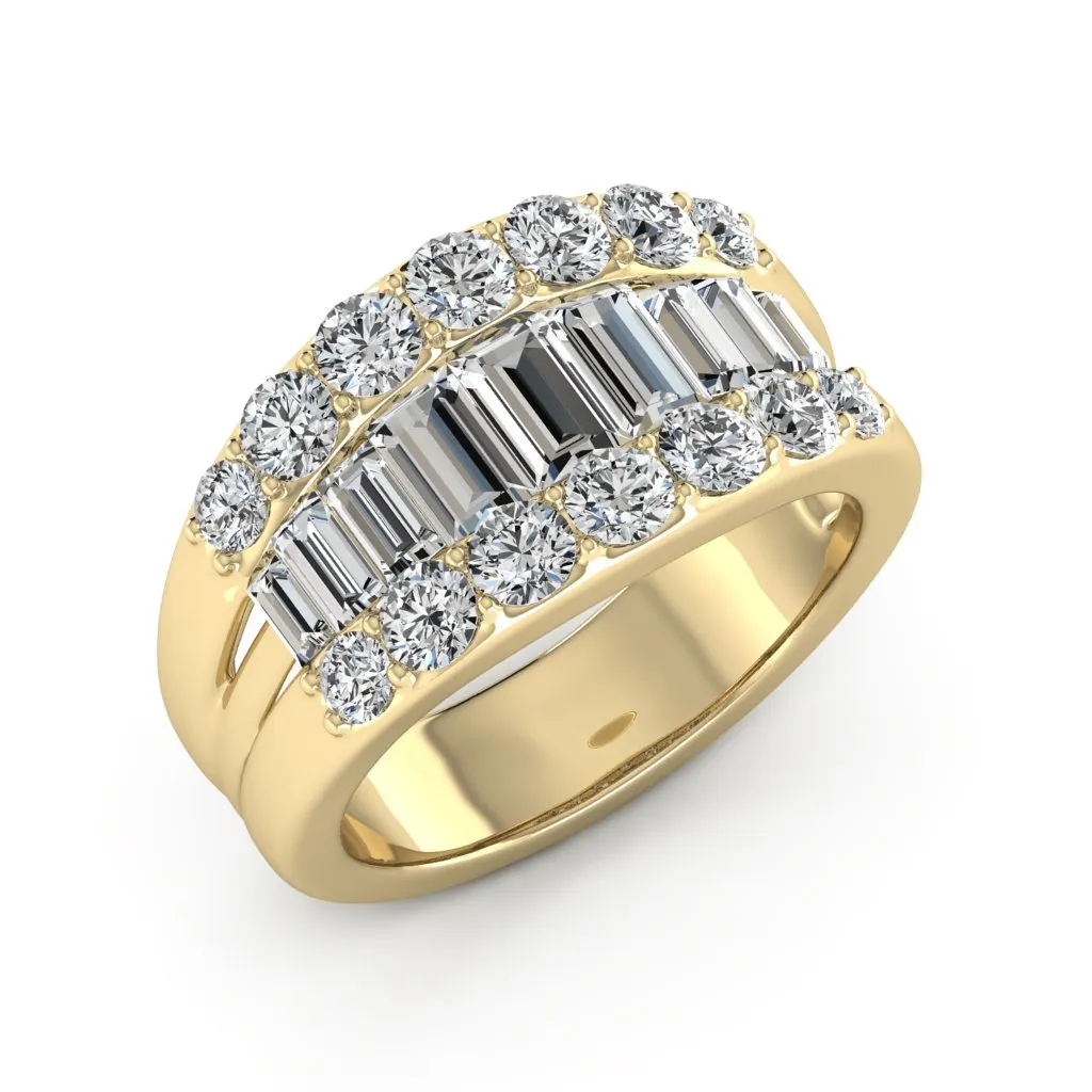2.92 d.e.w. cts Juno Moissanite Ring
