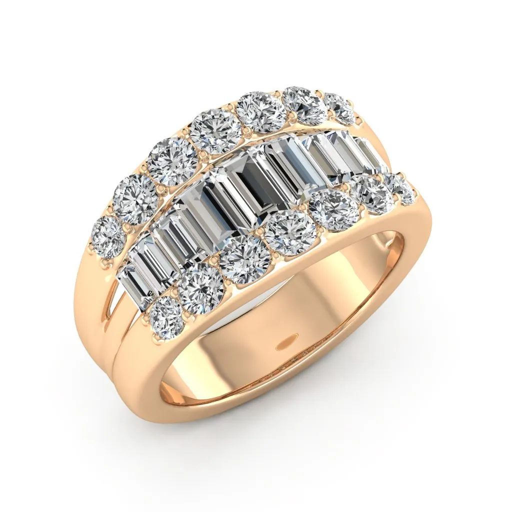 2.92 d.e.w. cts Juno Moissanite Ring