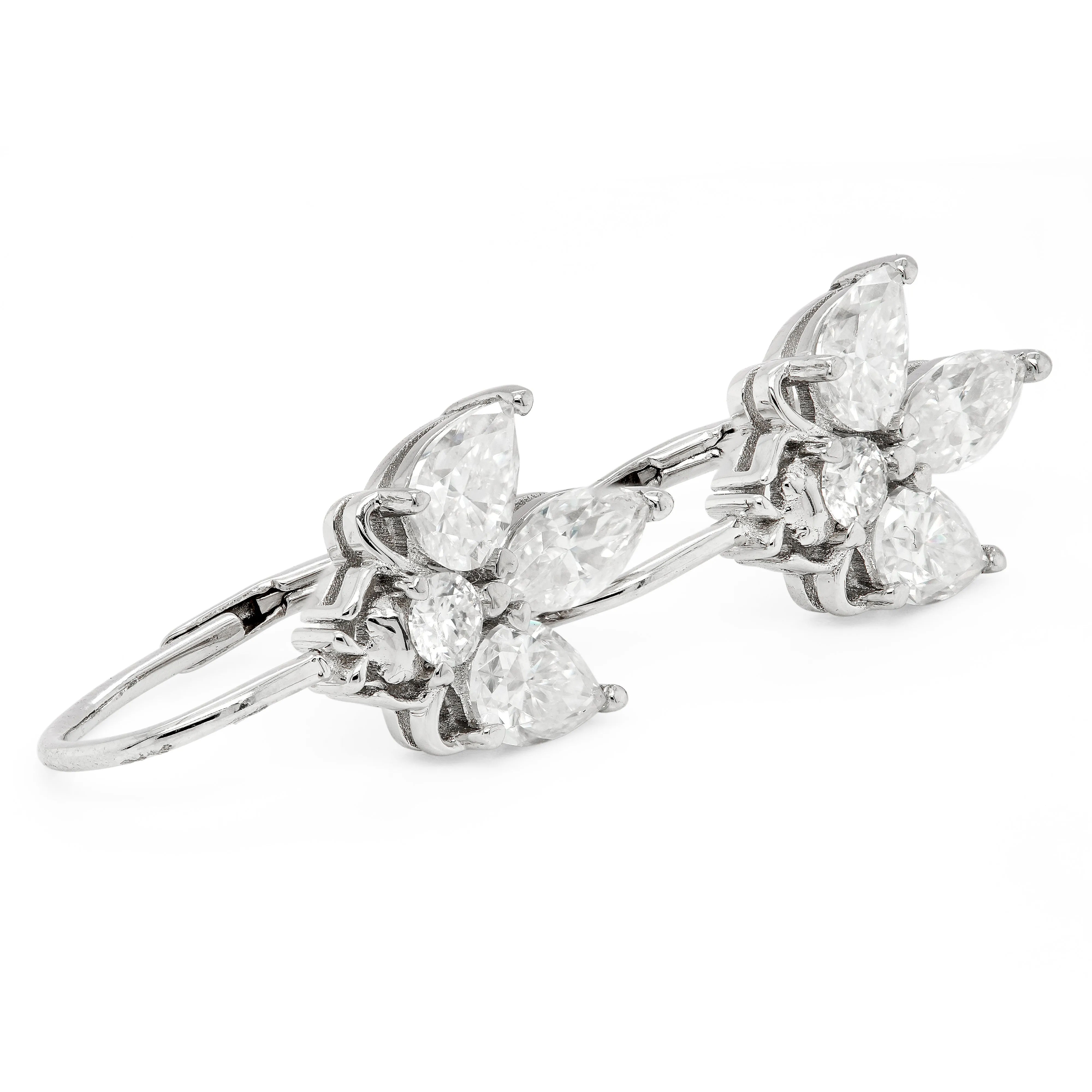 3.00 d.e.w cts Moissanite Dangle Earrings