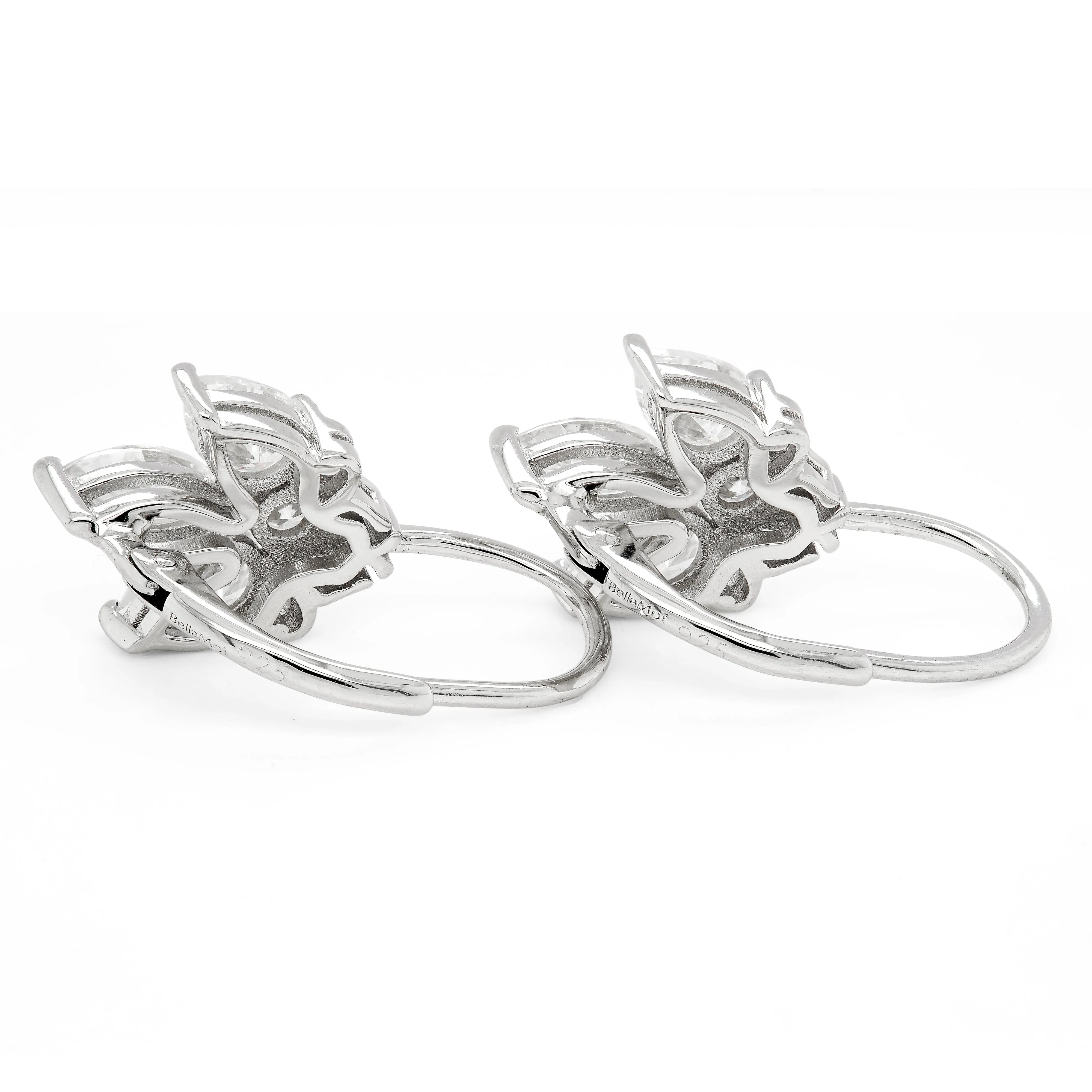 3.00 d.e.w cts Moissanite Dangle Earrings