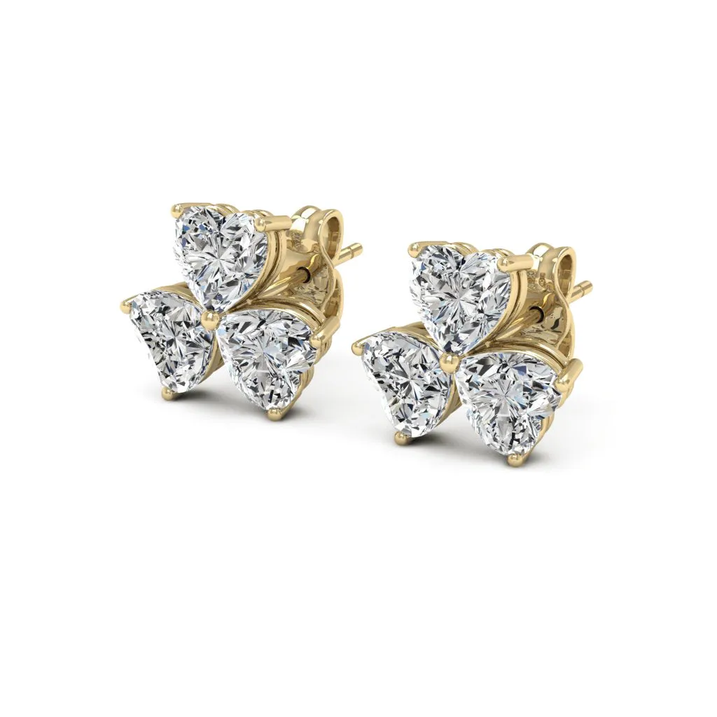3.00 d.e.w cts Moissanite Stud Earrings