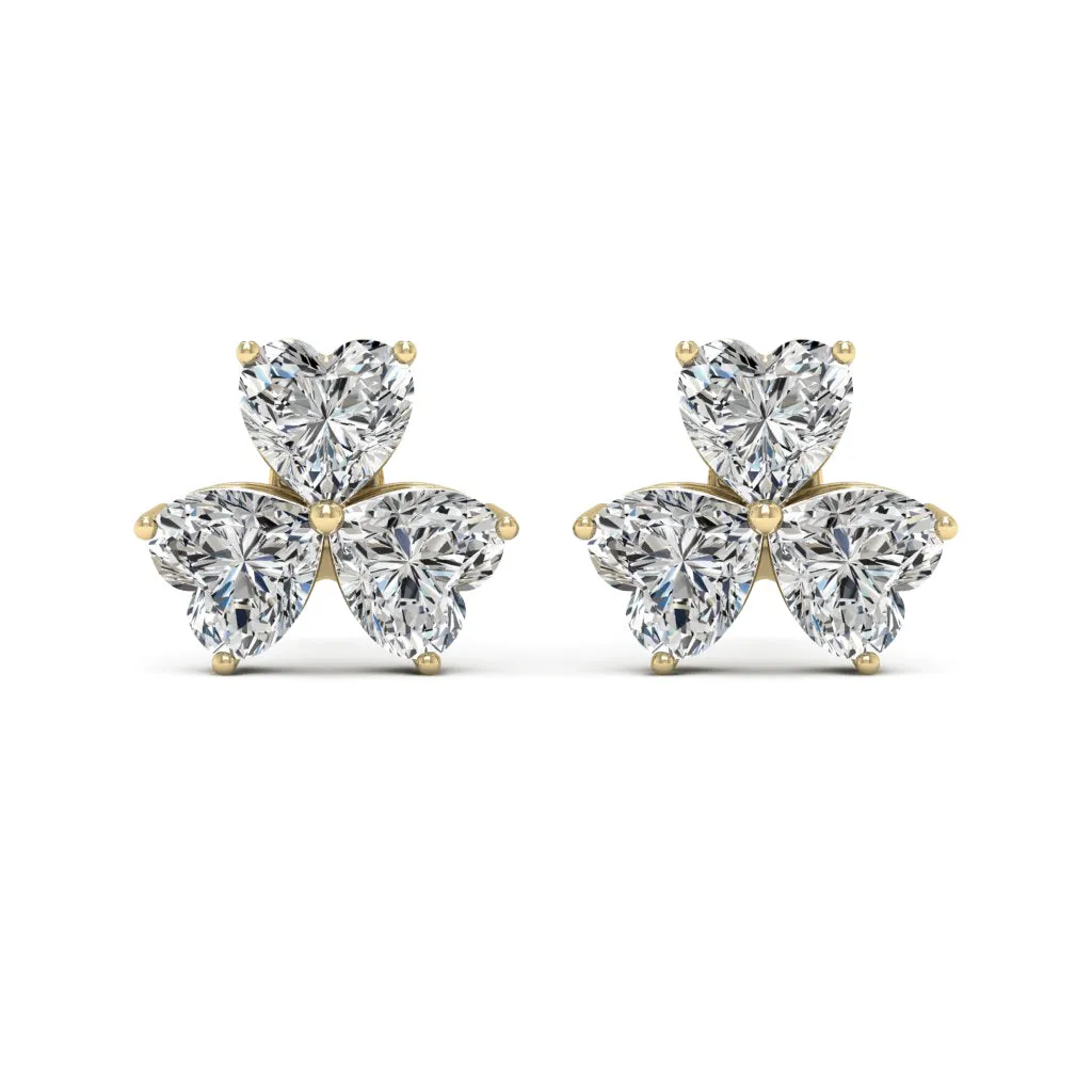 3.00 d.e.w cts Moissanite Stud Earrings