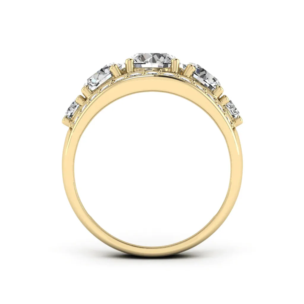 3.24 d.e.w cts Moissanite Ring