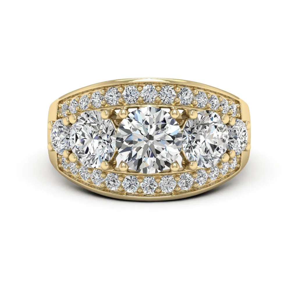 3.24 d.e.w cts Moissanite Ring