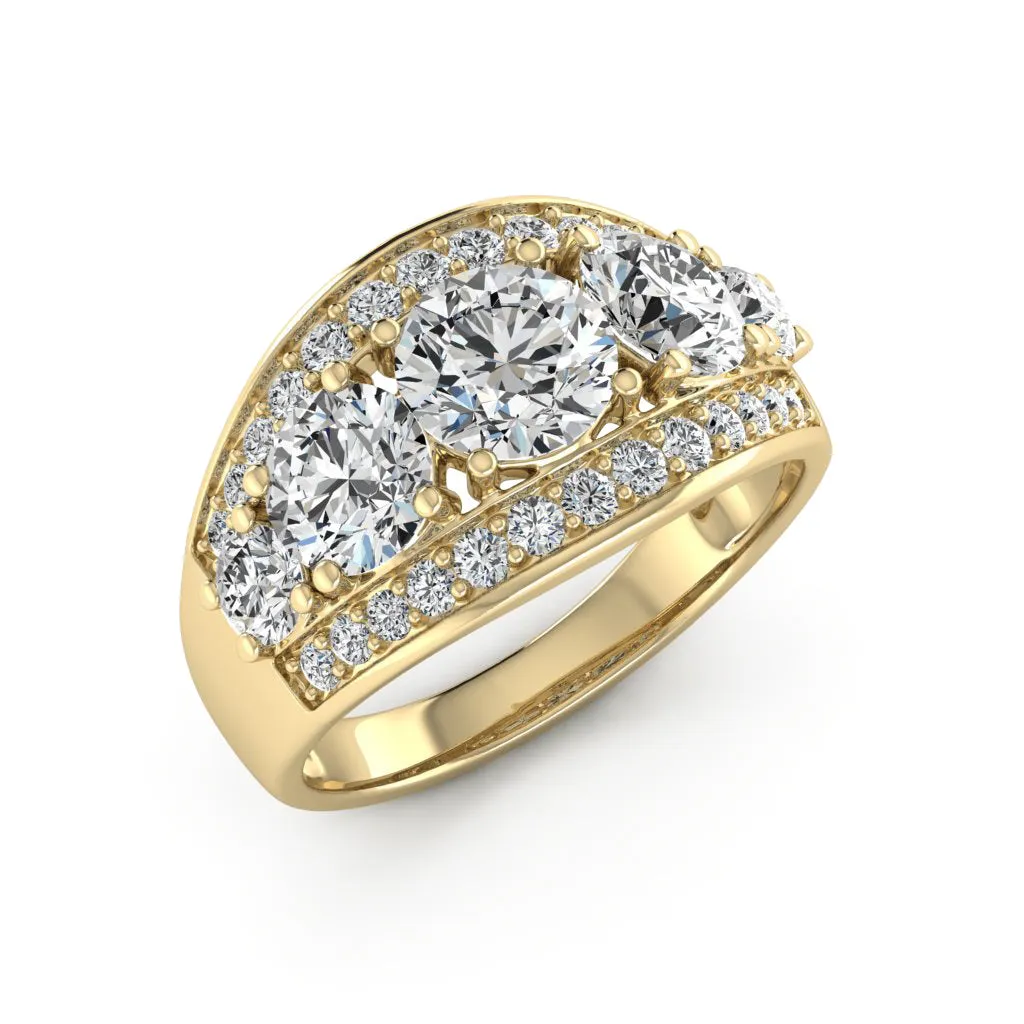 3.24 d.e.w cts Moissanite Ring