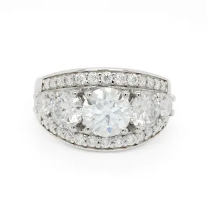3.24 d.e.w cts Moissanite Ring