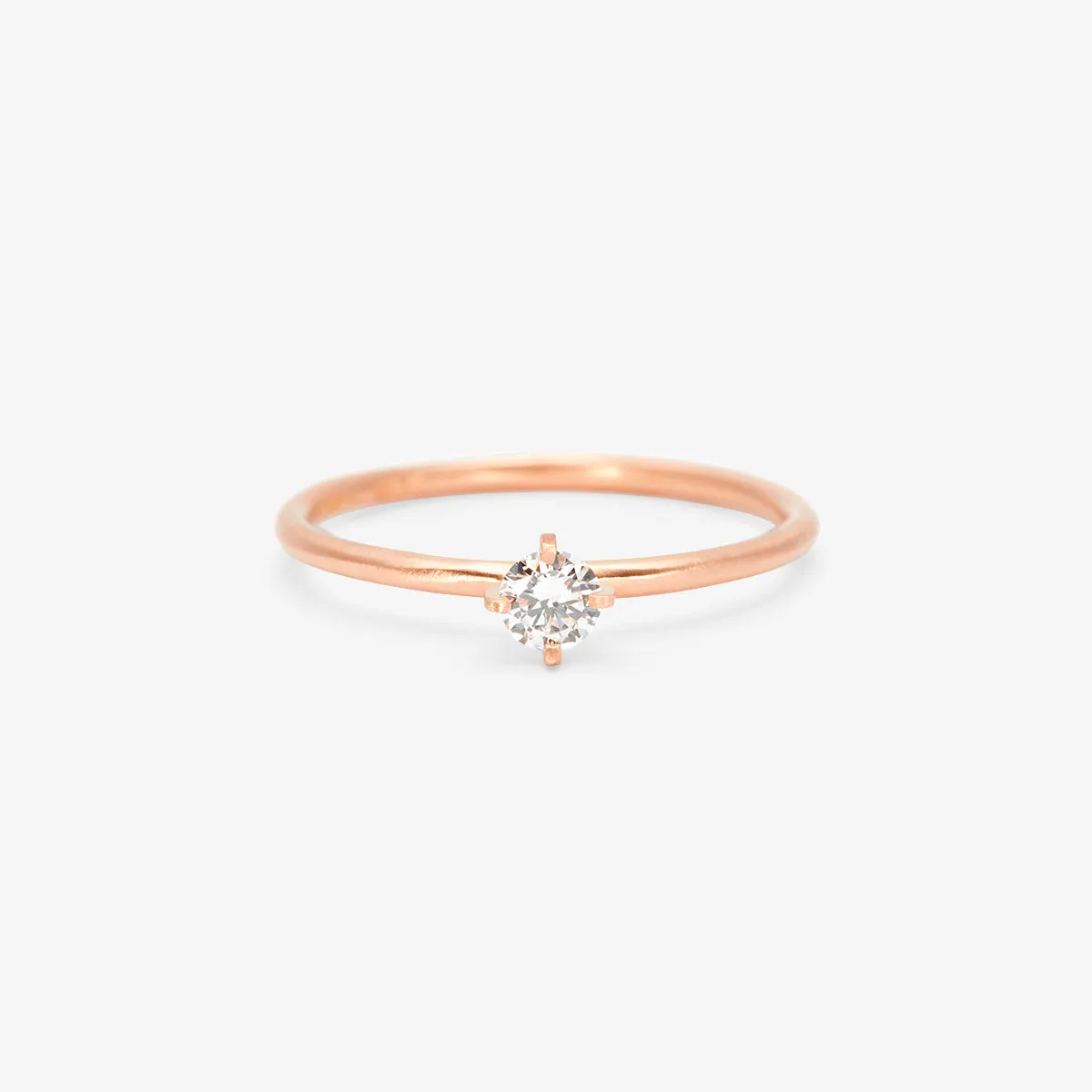 3.5mm White Diamond Noble Ring | R11703W