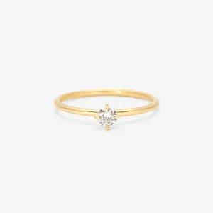 3.5mm White Diamond Noble Ring | R11703W