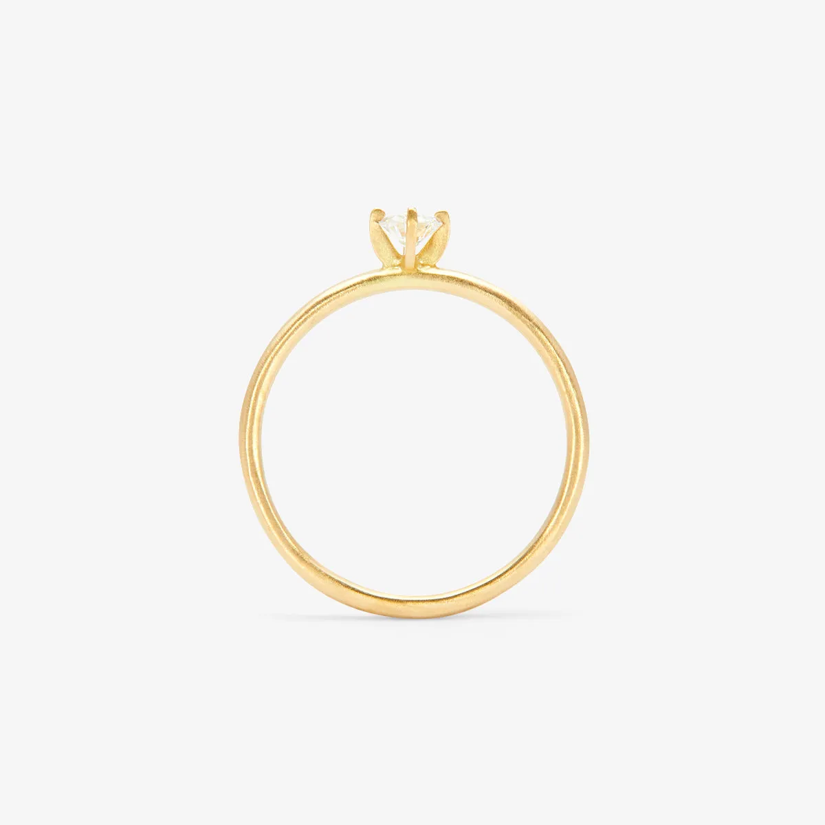 3.5mm White Diamond Noble Ring | R11703W