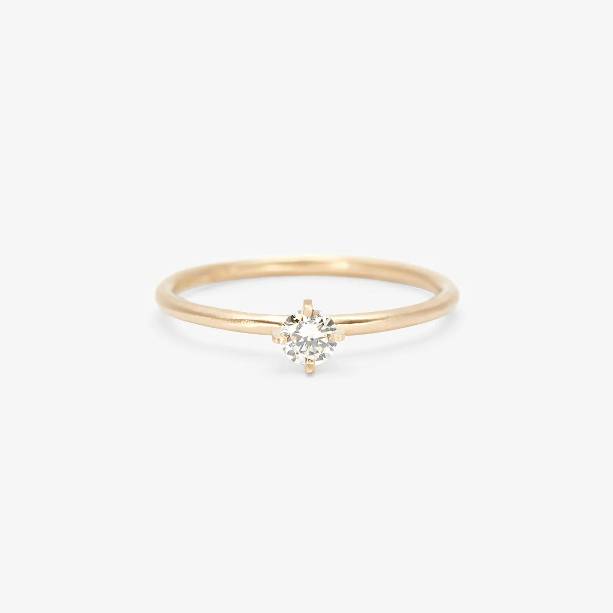 3.5mm White Diamond Noble Ring | R11703W