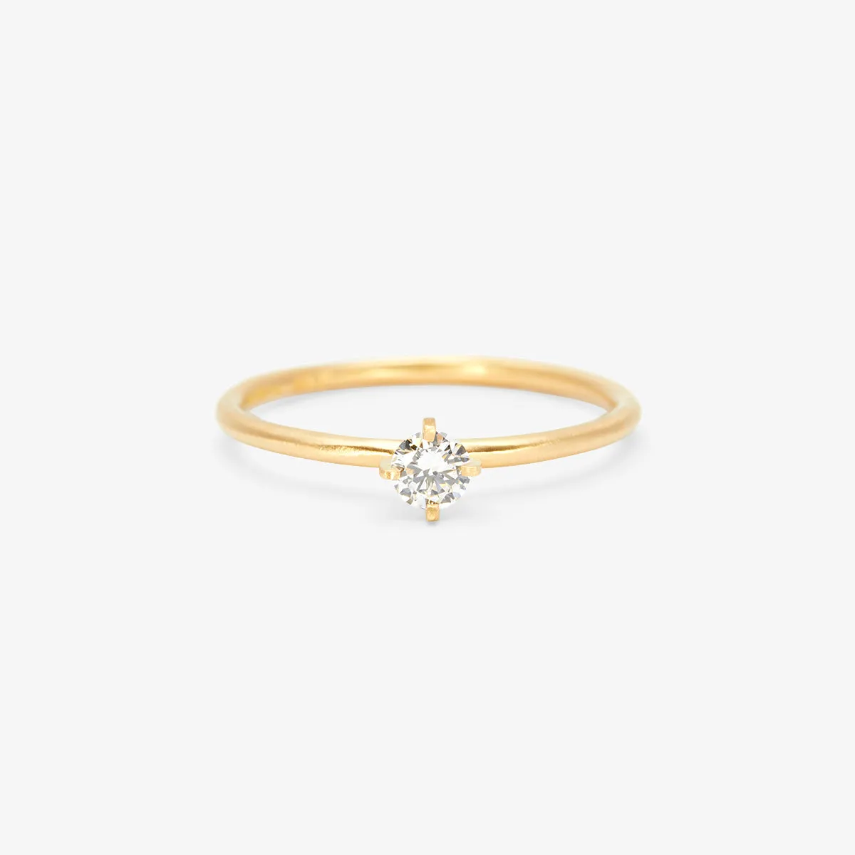 3.5mm White Diamond Noble Ring | R11703W
