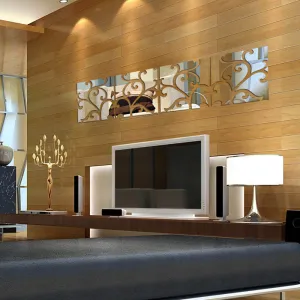 3D Acrylic Mirror Decal Mural Wall Stickers For Home Decor- 32pcs