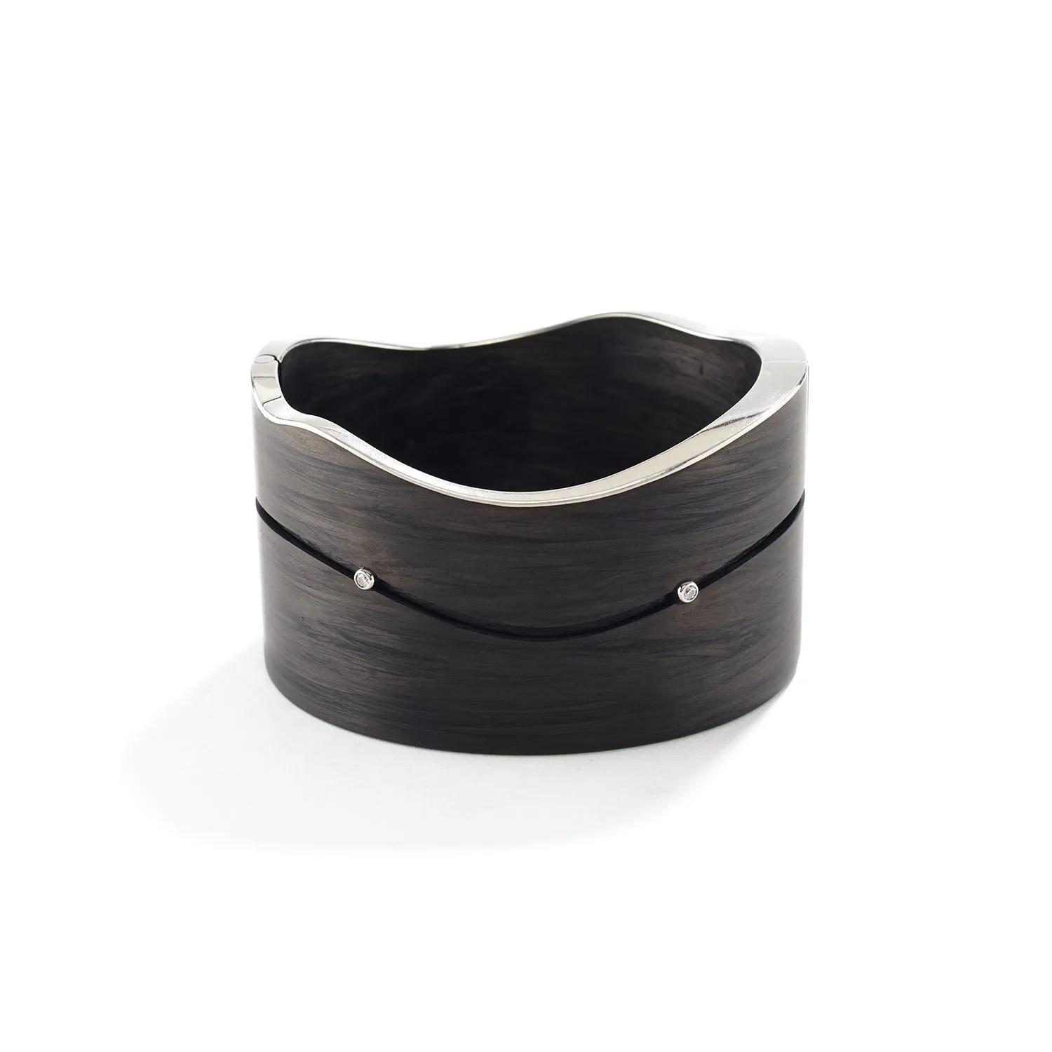 4 Diamond Carbon Fiber Bracelet