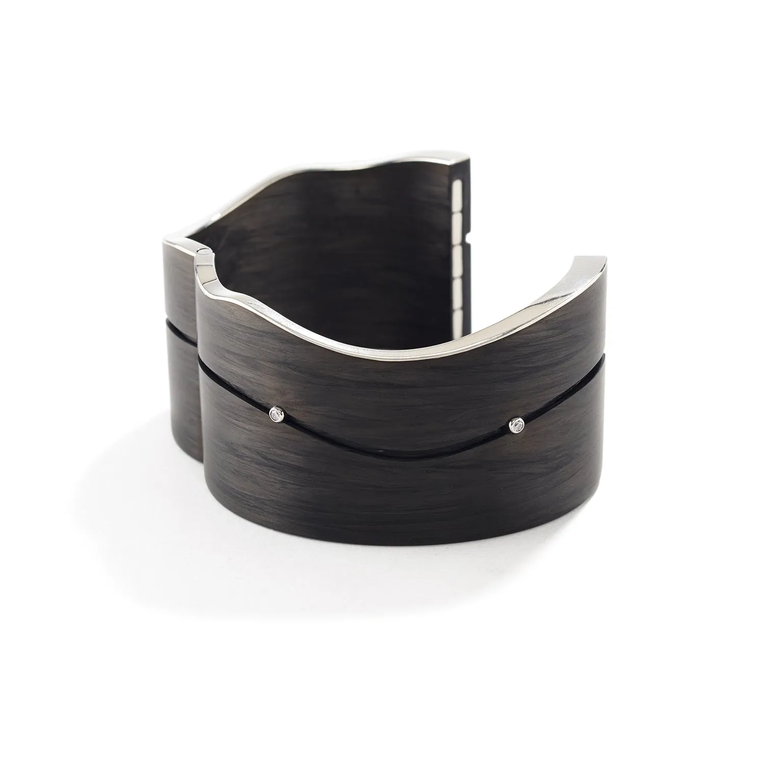 4 Diamond Carbon Fiber Bracelet