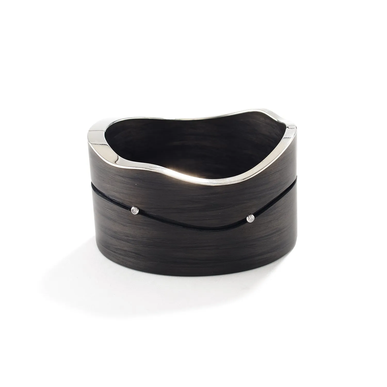 4 Diamond Carbon Fiber Bracelet